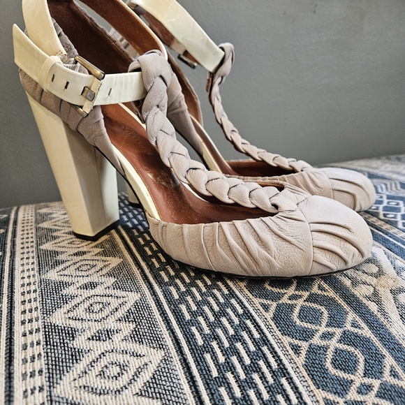 Modern Vintage gray braided heels - Picture 2 of 9